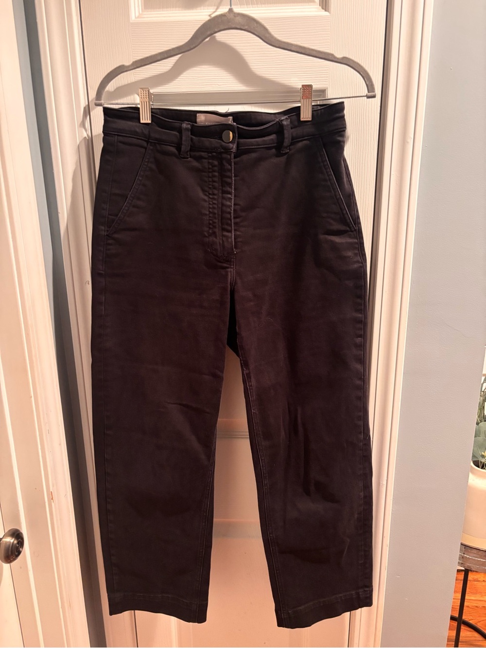 Everlane Black High-Rise Straight Leg Jeans